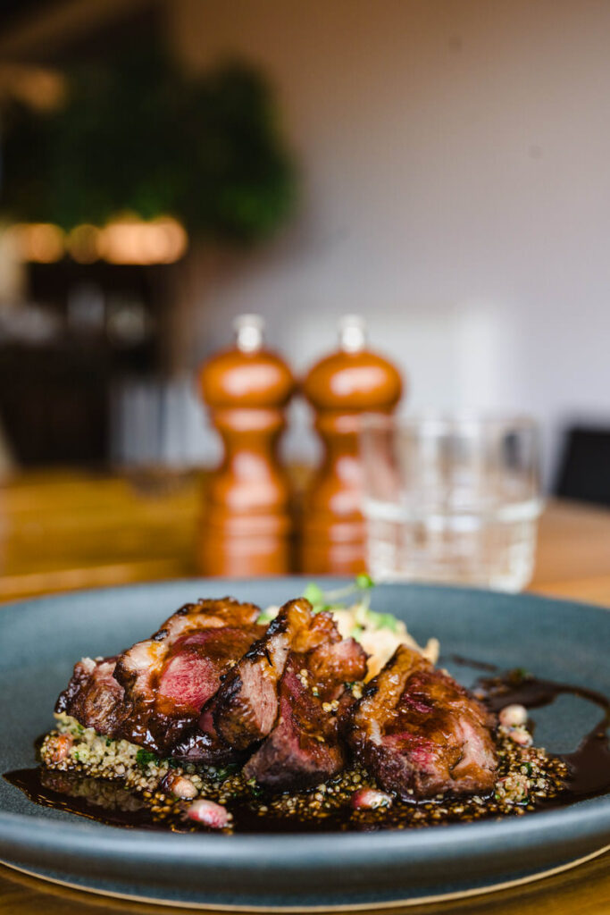 food photography for a boutique hotel menu in the East Midlands featuring locally sourced ingredients.