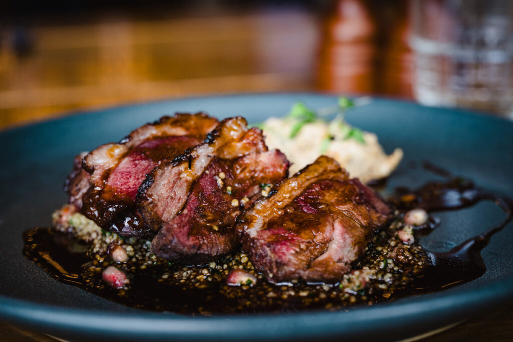 food photography for a boutique hotel menu in the East Midlands featuring locally sourced ingredients.